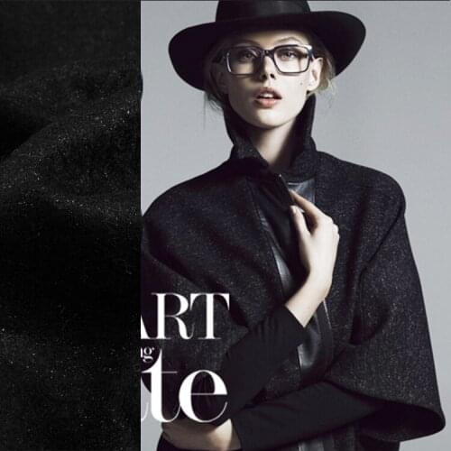 2017 new 155cm wide stretch bright silk knitted wool clothing fabric autumn and winter fashion DIY fabric