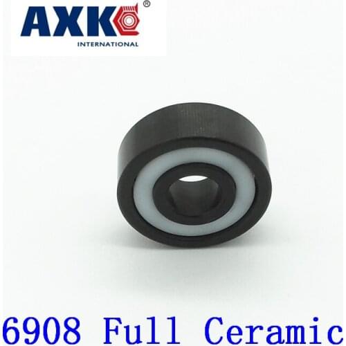 2019 Real Rolamentos Axk 6908 Full Ceramic Bearing ( 1 Pc ) 40*62*12 Mm Si3n4 Material 6908ce All Silicon Nitride Ball Bearings