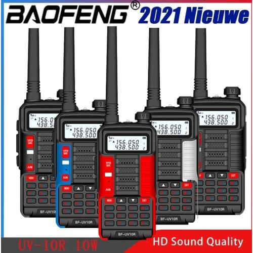 Baofeng UV-10R Walkie Talkie VHF 136-174 UHF 400-520 MHZ Dual Band Two Way Ham Radio UV10R Portable USB Charging FM Transceiver