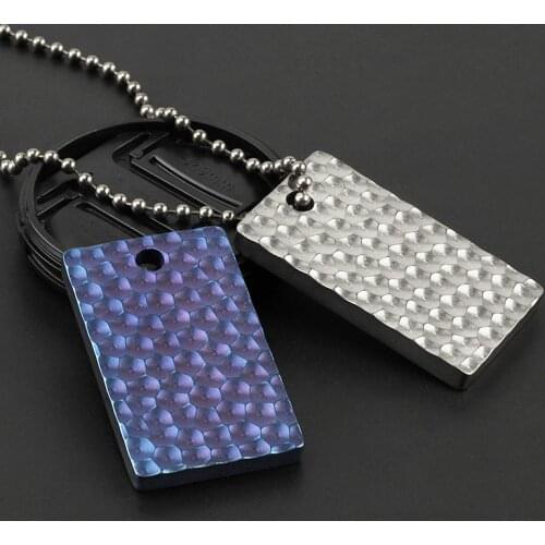 Simple Titanium Plate Outdoor Light Weight Crater Tag Outdoor EDC Tool DIY Tags Pendant