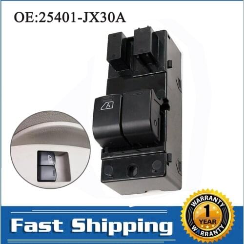 Electric Power Window Master Switch For NISSAN NV200 HR16DE 1.6L L4 FRONT Left 2009-2015 25401-JX30A 25401JX30A
