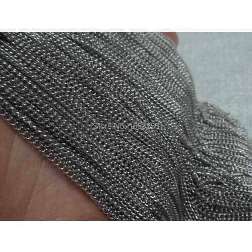 On sale 10 Meter Lovely 2mm wide Stainless Steel Cowboy Link Chain Jewelry Finding /Marking Chain For DIY Necklace Bracelet