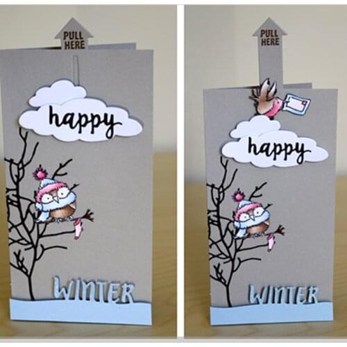 Happy Winter Letters Metal Cutting Dies Stencils For DIY Scrapbooking Decorative Embossing Craft Die Cutting Template New 2019