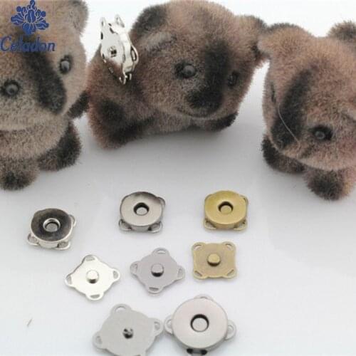 Silver/Gun-Metal/Gold Color 5 Pair Super Suction Magnet Botton For Overcoat Luggage Bag Invisible Hand Sewing Buttons
