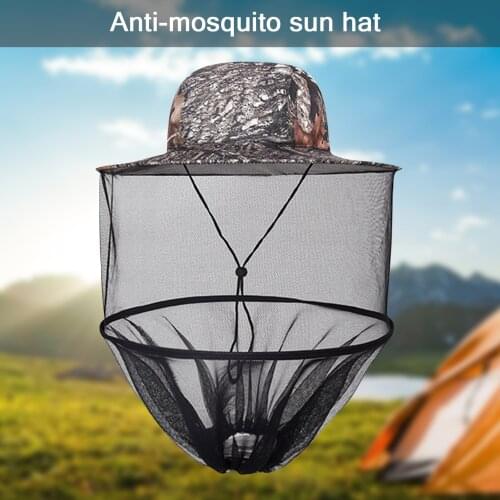 Mesh velo Sun Hat Breathable Outdoor Night Fishing Net Cap Sun Protection Antimosquito cover Garden work beekeeping shawl hat