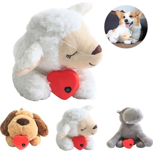 Cute Heartbeat Puppy Behavioral Training Toy Plush Pet Comfortable Snuggle Sleep Aid Doll Snuggle Plush Toys For All Man General