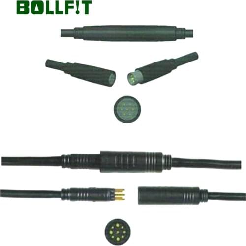BOLLFIT Julet 7 9 Pin Waterproof Cable Straight Plug Electrical Ebike Extension Cable Connector for Electrical Bicycle Motor