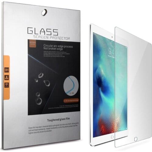 High Quality 9H Tempered 0.18mm thickness Glass Screen Protector for iPad Pro 12.9 inch Touch ID Protective Guard Film 2015&2017