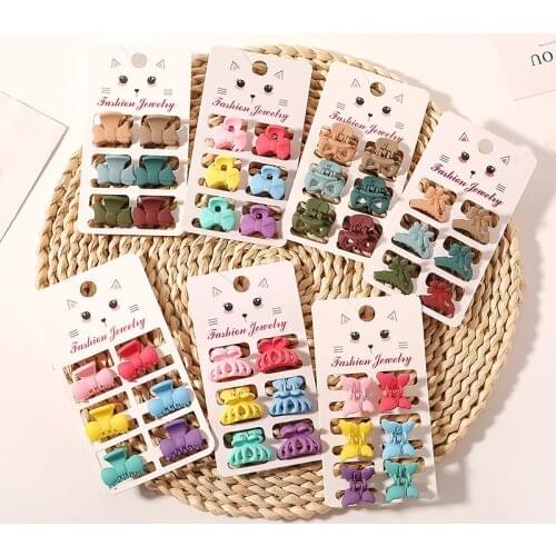 New Mini Simplicity Small Clip Solid Color Hairpin Korean Style Small Hair Claw Bow Claw Clip Fashion Girl Barrette Hairpins