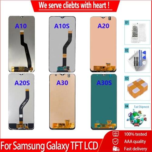 High Quality TFT For Samsung Galaxy A80 A70 A50 A50S A40S A30 A30S A20 A20S A10 A10S LCD Display Touch Screen Replacemen Parts
