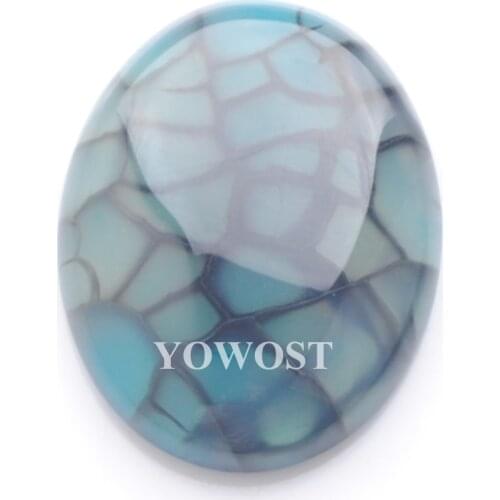 Natural Dragon Agates Gem Stone Oval Cabochon CAB No Hole Jewelry 30x40x6MM 1PCS QU3207
