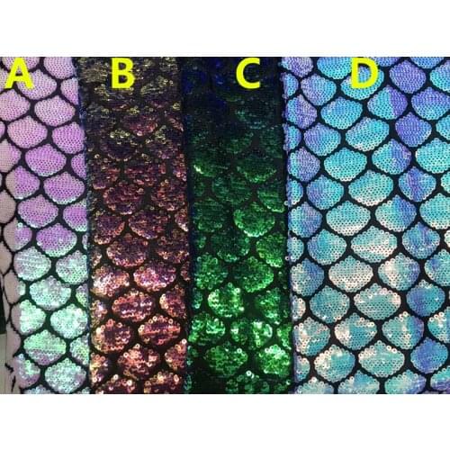 125cm fish scale shape sequined fabric, DIY sequined fabric, 4 colours available,XERY-SJ0906A