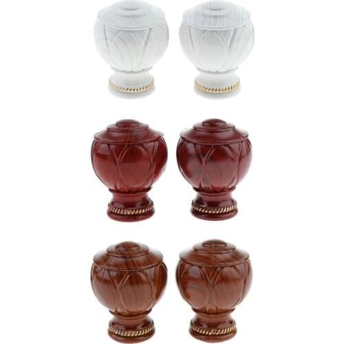 2Pieces Aluminum Curtain Finials Window Drape Decorative Pole Rod End Compatible with 28mm Dia. Rods