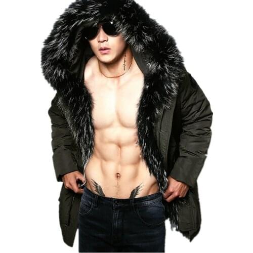 2020 new arrival winter down jacket men natural fur hood Removable parka men coat masculine down jacket Plus Size 4XL 5XL