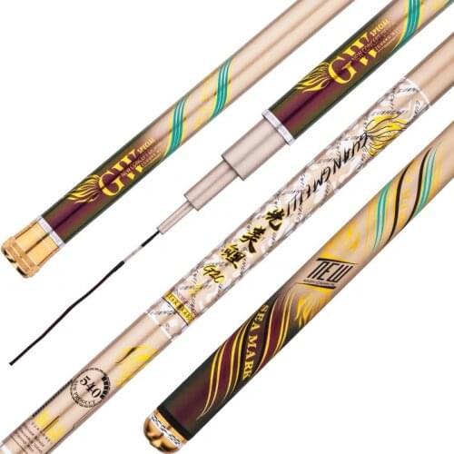 3.6M -7.2M Carp Fishing Rod Carbon Telescopic Wedkarstwo Olta Spinning Pole Pesca Ultra-light Super Hard Hand Rod Fishing Tackle