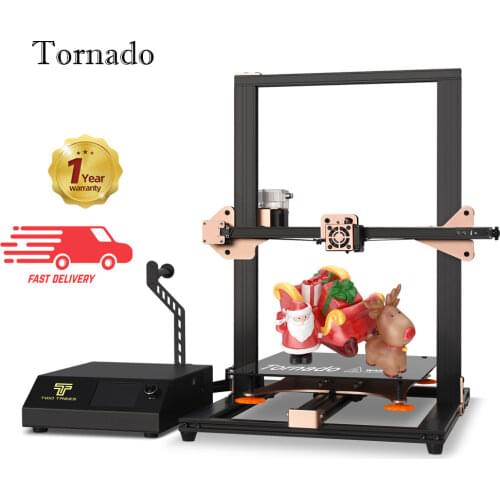 Twotrees 3D Printer DIY Kit Tornado V2 300*300*400mm Large Printing Size 1.75mm 0.4mm Nozzle BMG Extruder Support Off-line Print