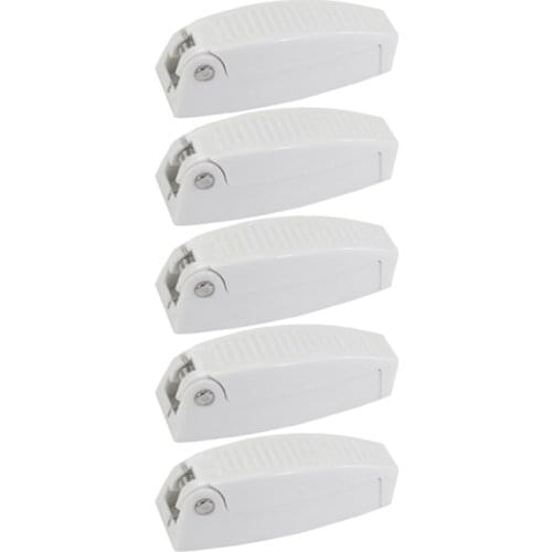 5 White RV Campers Motorhome Rounded Baggage Door Catch Compartment Clips Latch Latches