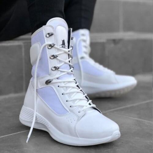 BA0600 Laced White High Bottom Boxer Unisex Sports Postal Boots Winter Turkey Brand Comfortable And Stylish Shoes Discount Custom