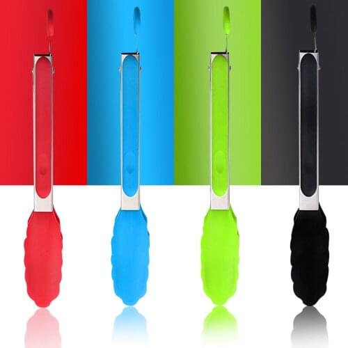 Large silicano food clip barbecue high temperature baking stainless steel bread steak clip kitchen accessories