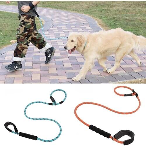 Quick Released Dog Slip Rope Leash Adjustable Loop Collar Comfortable Pet Dog Leash with Bracelet Soft Foam Handle