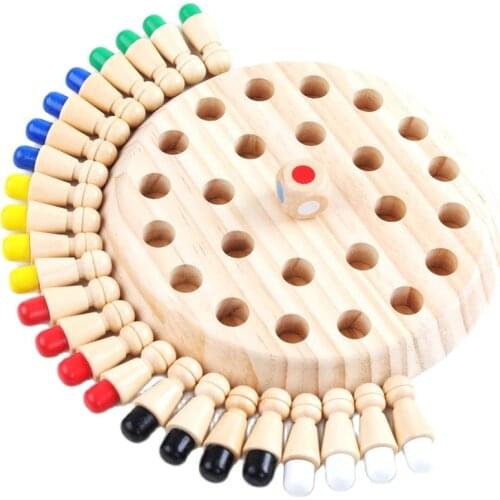 Childrens Wooden Fun Blocks Memory Chess Toy Math Toy Educational Toys Montessori Memory Board Game For Children Kids Boy Gifts