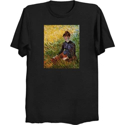 Vincent Van Gogh Art Oil Painting Print Mens T-shirt 2021 Summer Male Loose T Shirt Chic Vintage Aesthetic Tops