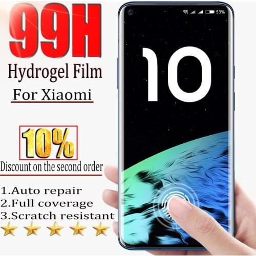 99H Hydrogel Film Screen Protector For Xiaomi Mi 10 9 9T 10T 8 Pro A3 9SE Ultra Protective Film On Note 10 Lite 9X CC9 CC9E