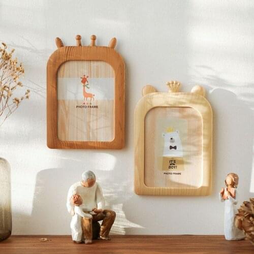 Creative Giraffe Mouse 7-inch Photo Frame Table Kindergarten Wall Decor Office Desktop Family Cartoon Picture Frame Decoration