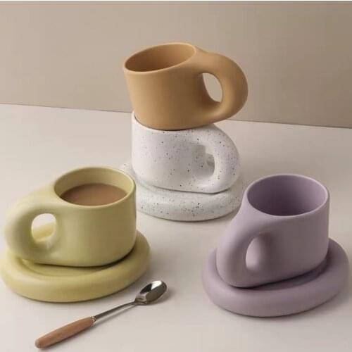 Couple Mug Taza Personalizada Creative Personality Trend Cute Girl Simple Ceramic Coffee Cup Nordic стеклянная кружка כוס קפה