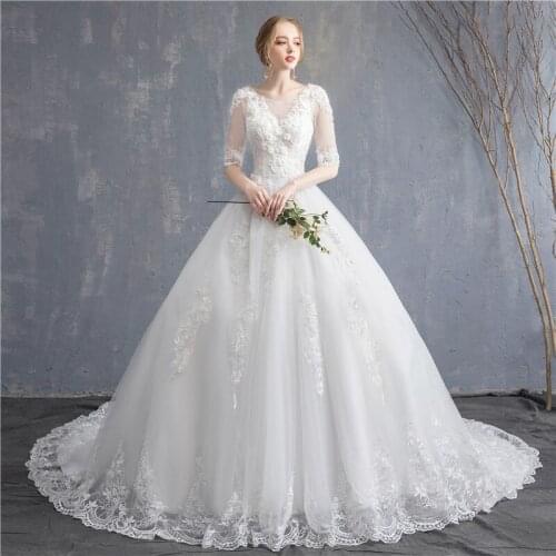 Kseniya Queen V-neck Wedding Dresses