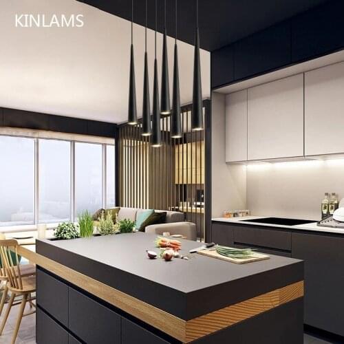 Chandelier Conical Long Tube Led Chandelier Kitchen Lighting Fixture 5W Anti-glare No Dimmable Ceiling Long Cone Spotlight