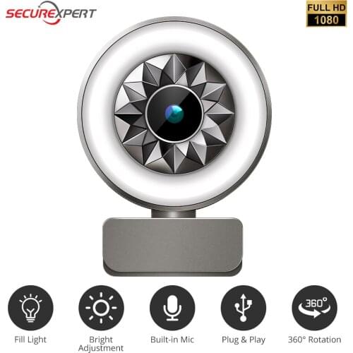 HD 1080P Webcam Mini Computer PC WebCamera with Microphone Rotatable Cameras for Live Broadcast Video Calling Conference Work