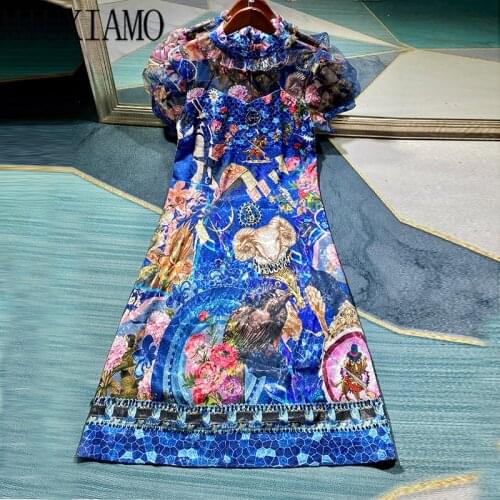 MIUXIMAO Luxurious 2020 Fall dress Party dress Lace Flower Diamonds Above Knee Tank Office Lady Casual Dress Women Vestidos