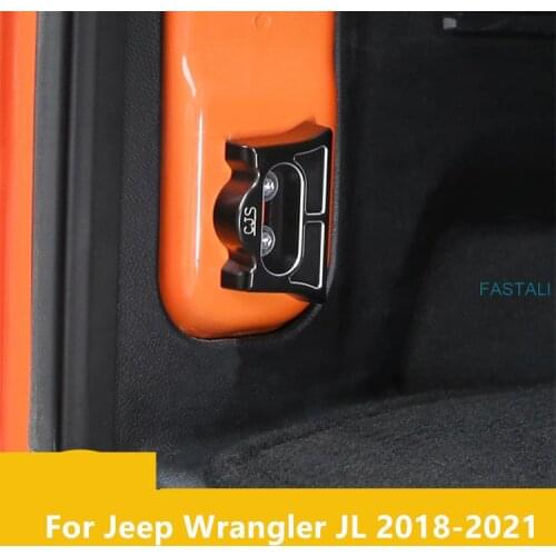 For Jeep Wrangler JL 2018-2021 Modified rear door lock buckle stopper block anti-vibration abnormal noise falling accessories