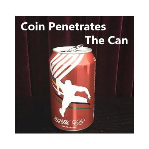 Coin Penetrates The Can (Chinese Can) - magic tricks, stage,illusions, novelties party,Comedy,gimmick,mentalism