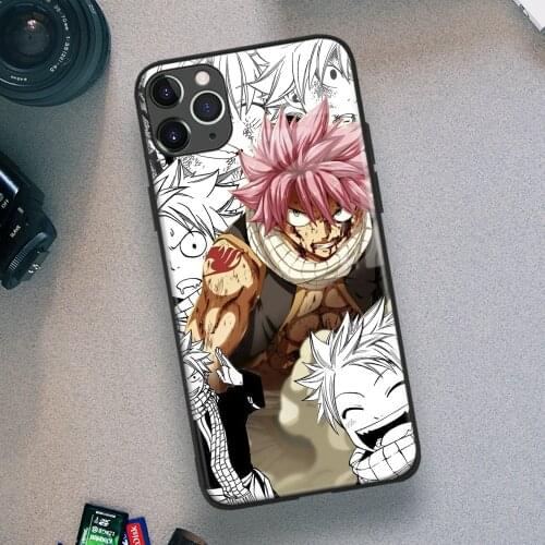 Larcade Dragneel Fairy Tail anime Soft TPU Glass Phone Case for IPhone SE 6s 7 8 Plus X Xr Xs 11 12 Mini Pro Max Samsung