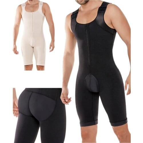 New Men Full Body Shaper Underwear Waist Trainer Slimming Control Panties Compression Abdomen Belly Back Correct Shapewear Black