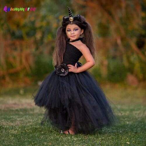 Unicorn Girls Tutu Dress Halloween Holiday Costume Baby Cosplay Party Ball Gown Funking Girls Vestidos For Photo Props