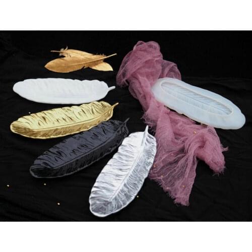 Feathers Shape Jewelry Accessories Tray Silicone Molds DIY Resin Craft Epoxy Resin Wings Dish