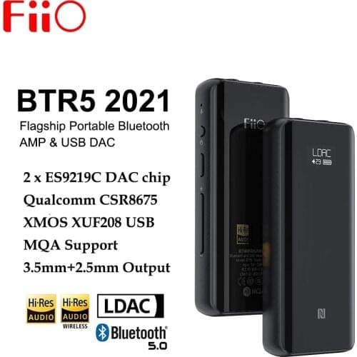 FiiO BTR5 24bit Hi-Res CSR8675 Bluetooth 5.0 Receiver/USB DAC/DSD256 Headphone Amp with LDAC, aptX HD(3.5mm/2.5mm)