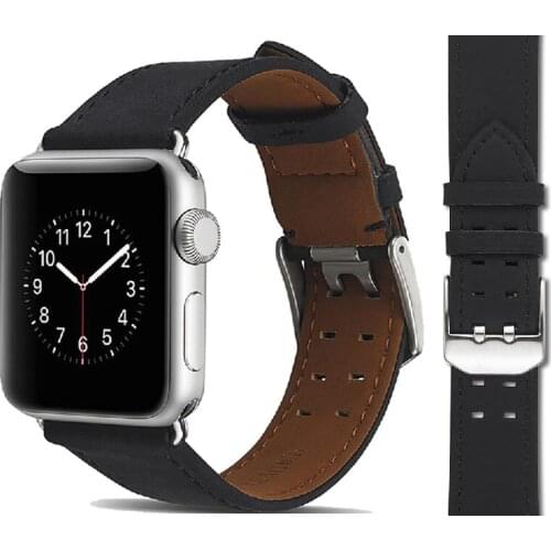 For Apple Watch 4 Band Newest Dual Pin Metal Buckle Genuine Leather Watch Straps For Apple Watch Series 1 2 3 Bracelet 38mm-42mm