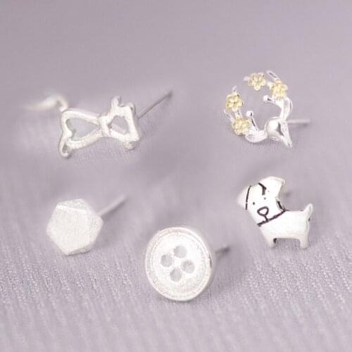 925 Sterling Silver Pin Exquisite small money, lovely animal image earrings, anti allergy 2020 trend hanging rings