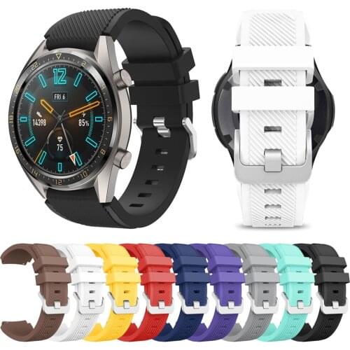22mm Silicone smartwatch Band For Samsung Gear S3 Frontier Silicone Strap Bracelet For Gear S3 Galaxy Watch 46mm huawei watch GT