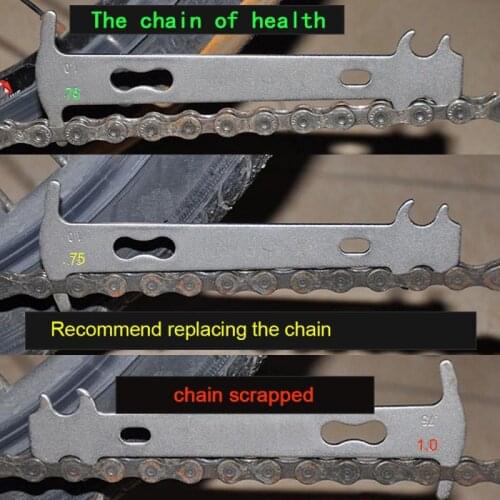 Cycling MTB Replacement Tool Chain Checker Bike Repair Kit Bicycle Chain Wear Indicator Checker Chains Gauge Measurement Ruler