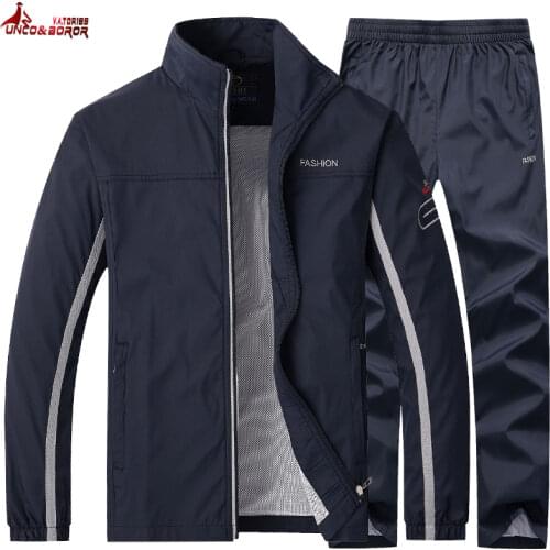New Tracksuit Men Jacket+Pants Two Piece Clothing Set outwear Casual sportswear Sweatshirt Track Suit basketball Sport Suit Men