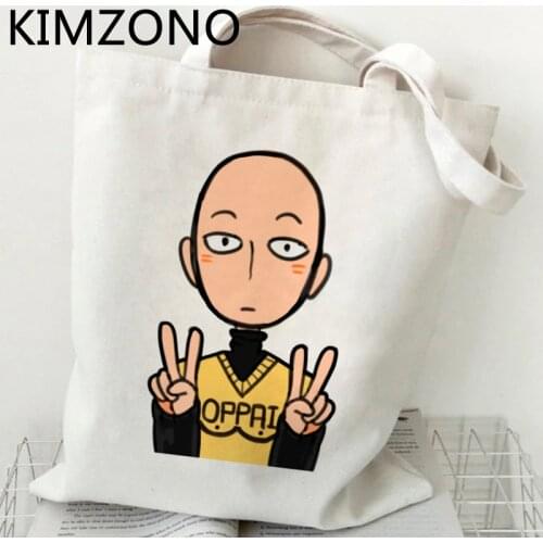 One Punch Man shopping bag reusable bolsa canvas jute bag bolso bolsas de tela bag bolsas reutilizables ecobag jute