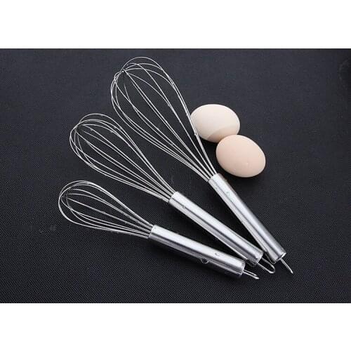 1PC 10 INCH Stainless Steel Egg Beater Hand Whisk Mixer Kitchen Tools KX 200