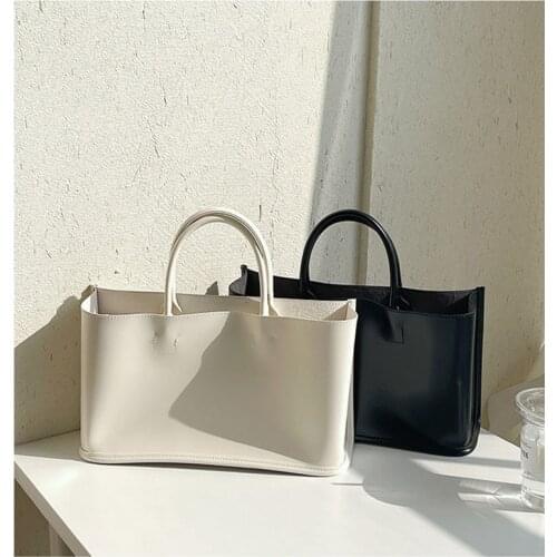 Women PU Leather Large Capacity Handbags Female Casual Tote Bags New Ladies Fashion Bucket Bag