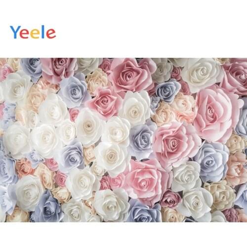 Yeele Artificial Flowers Wall Baby Newborn Children Photography Backgrounds Customized Photographic Backdrops For Photo Studio
