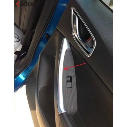 Rear Door Window Armrest Cover Trim Strip For Mazda CX-5 CX5 2012 2013 2014 2015 2016 ABS Matte Car Interior Accessories 2pcs